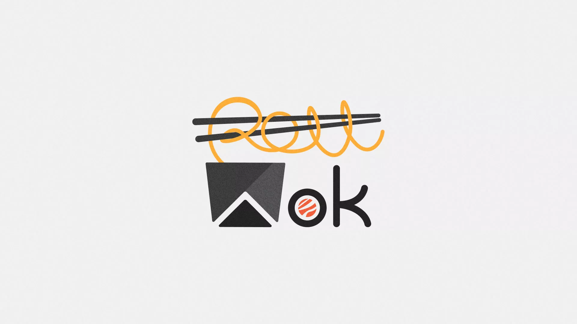 Разработка логотипа суши-бара «Roll Wok Club» в Кувшиново